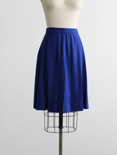 cobalt wool skirt