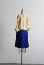 cobalt wool skirt