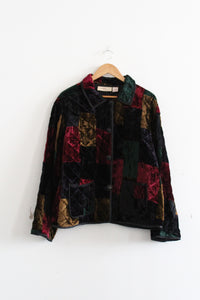 velvet quilted jacket