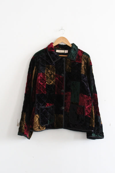 velvet quilted jacket