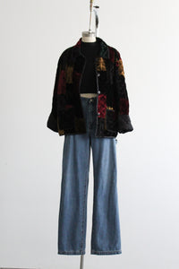 velvet quilted jacket