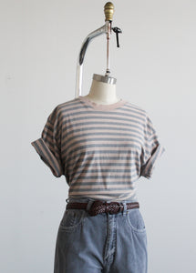 putty pink striped tee