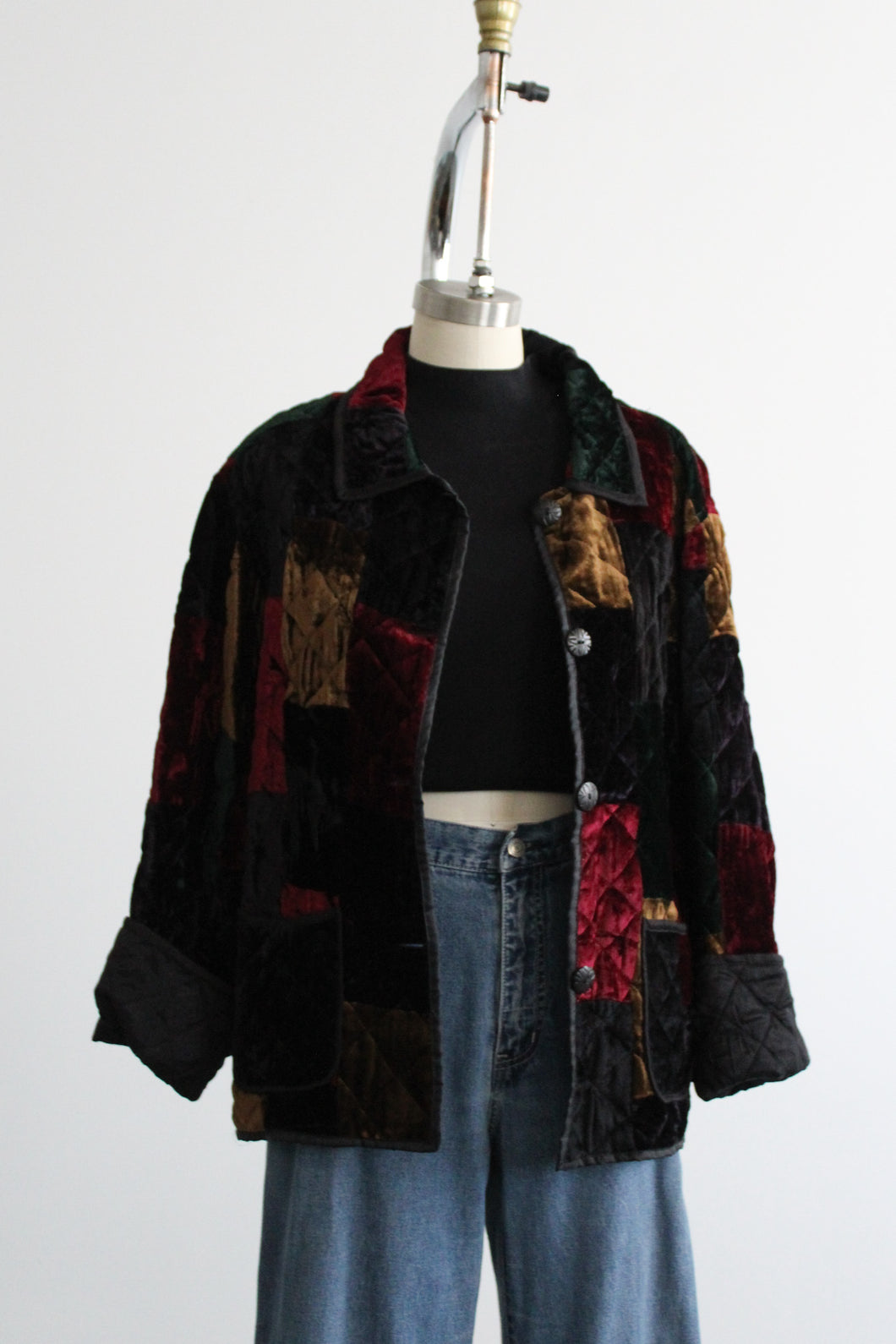 velvet quilted jacket