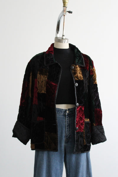 velvet quilted jacket