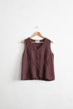 merlot linen flax tank (s/m)