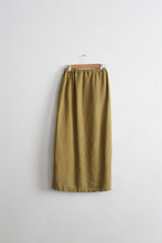 avocado linen maxi skirt (s/m)