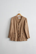 driftwood linen button up (s)