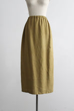 avocado linen maxi skirt (s/m)