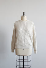 cable knit cotton fisherman sweater