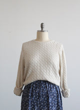 cable knit cotton fisherman sweater