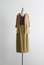 avocado linen maxi skirt (s/m)