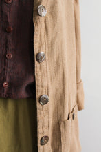 driftwood linen button up (s)