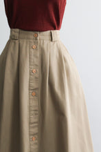 wheaten button front midi skirt