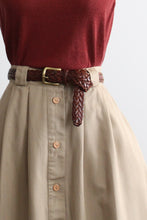wheaten button front midi skirt