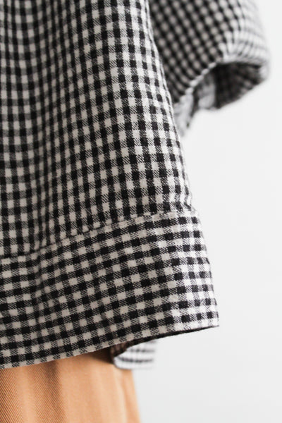 gingham linen jacket (m)