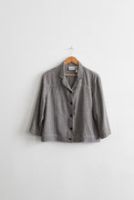gingham linen jacket (m)