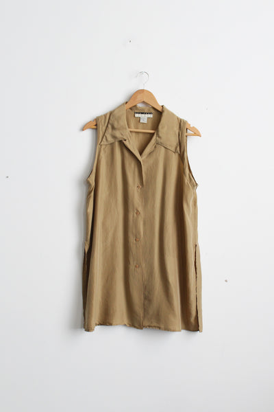 wheaten silk tunic