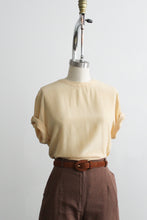 butter yellow silk tee (m)