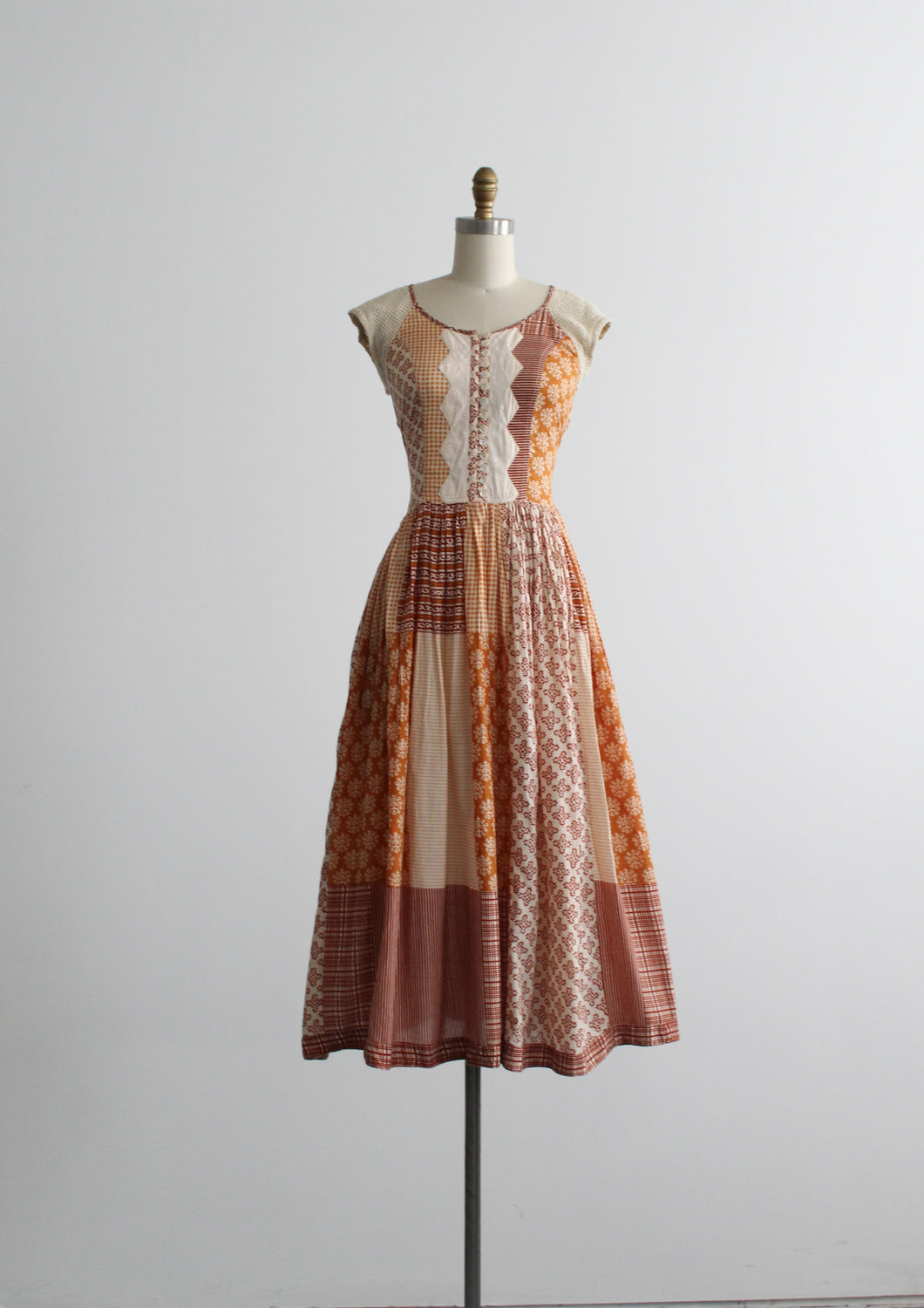 hollowbrook patchwork dress