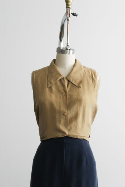 wheaten silk tunic