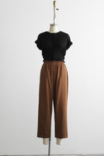 tobacco cotton trousers