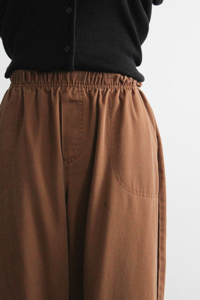 tobacco cotton trousers