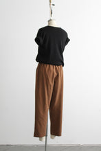 tobacco cotton trousers