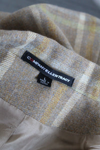 card catalog plaid swing coat