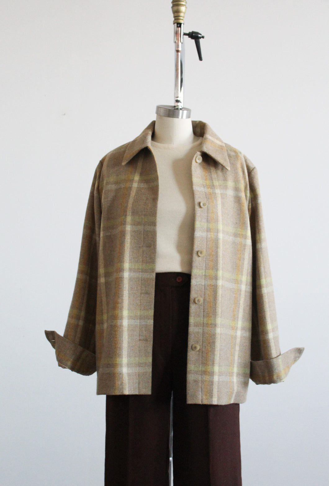 card catalog plaid swing coat