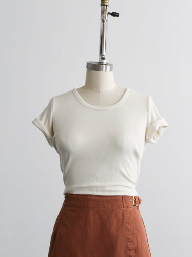 gullwing rib knit tee