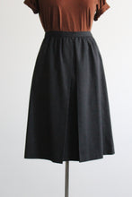 graphite wool midi skirt