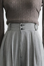 salt & pepper cotton houndstooth trousers (m)
