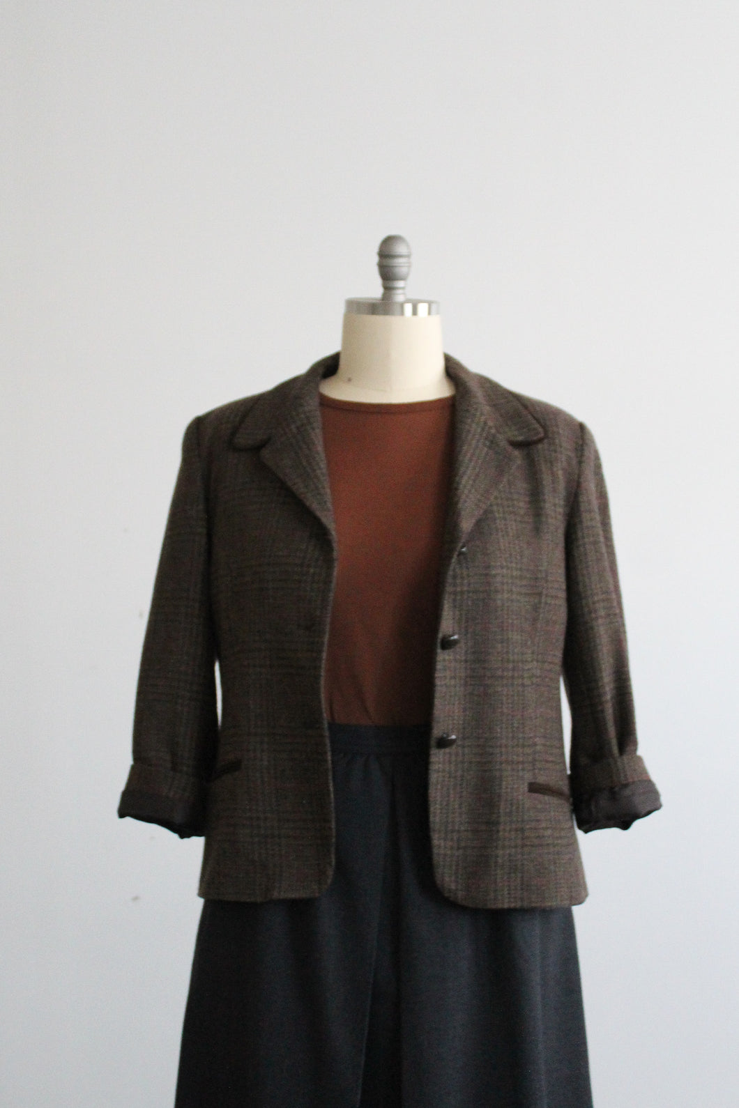 card catalog wool blazer