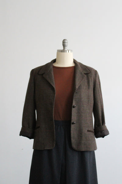 card catalog wool blazer