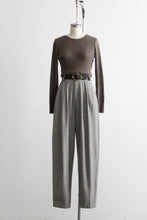 salt & pepper cotton houndstooth trousers (m)