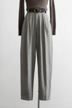 salt & pepper cotton houndstooth trousers (m)