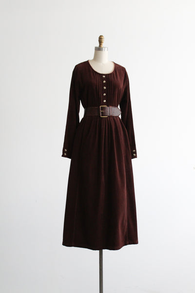 espresso corduroy market dress