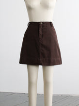 walnut cotton skort
