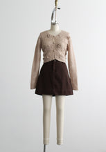 walnut cotton skort
