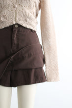 walnut cotton skort