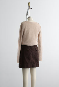walnut cotton skort