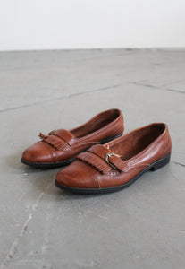 honey leather loafers size 6 1/2