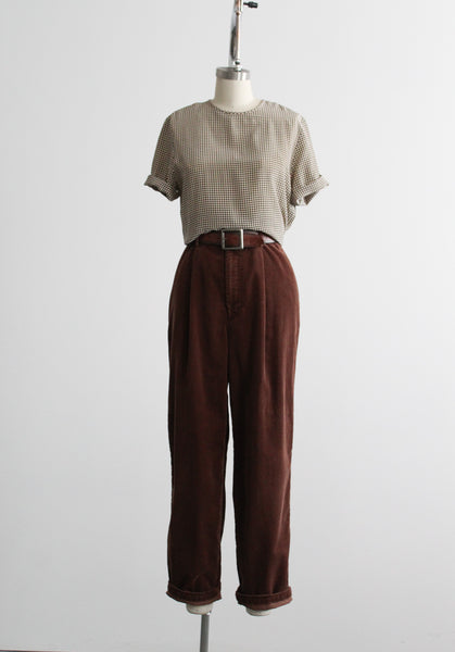 walnutshell corduroy trousers