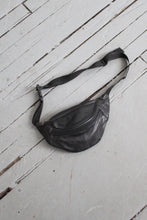 black leather belt bag