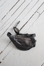 black leather belt bag