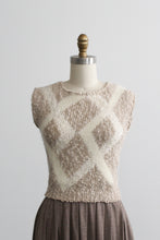 diamond knit vest
