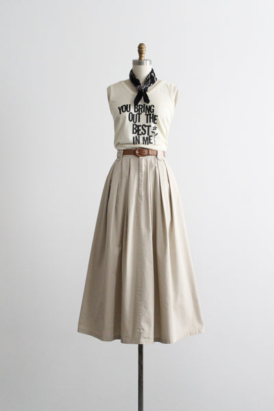 fawn cotton maxi skirt