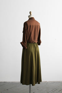 walnutshell silk button up
