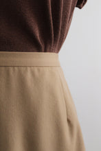 camel wool maxi skirt