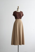 camel wool maxi skirt